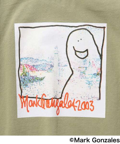 Mark Gonzales（マーク・ゴンザレス）の「◆【マークゴンザレス】レイヤード五分袖T（Tシャツ/カットソー・キッズ・オリーブ/アイボリー・11/10/12/15 /13/14/09）」の7枚目の写真
