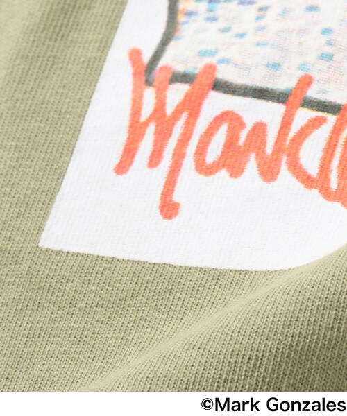 Mark Gonzales（マーク・ゴンザレス）の「◆【マークゴンザレス】レイヤード五分袖T（Tシャツ/カットソー・キッズ・オリーブ/アイボリー・11/10/12/15 /13/14/09）」の13枚目の写真