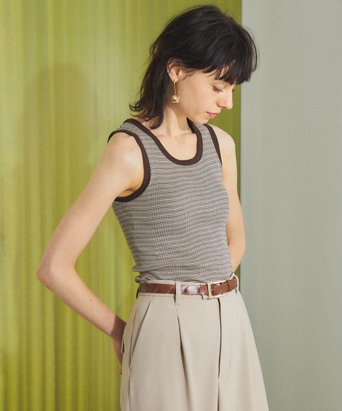 PUBLIC TOKYO（パブリックトウキョウ）の「ツイストレザーベルト（ベルト・レディース・キャメル/ブラック・FREE）」の3枚目の写真