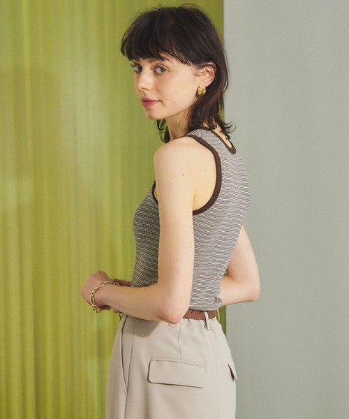 PUBLIC TOKYO（パブリックトウキョウ）の「ツイストレザーベルト（ベルト・レディース・キャメル/ブラック・FREE）」の4枚目の写真