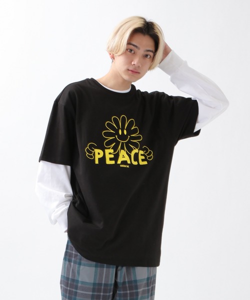 ISTKUNST(イストクンスト)の「ISTKUNST/PEACE FACE TEE 2940866(Tシャツ/カットソー・レディース・ライトブルー/ホワイト/ブラック・LARGE/MEDIUM)」の20枚目の写真