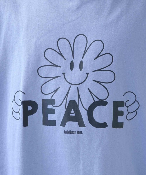 ISTKUNST(イストクンスト)の「ISTKUNST/PEACE FACE TEE 2940866(Tシャツ/カットソー・レディース・ライトブルー/ホワイト/ブラック・LARGE/MEDIUM)」の10枚目の写真