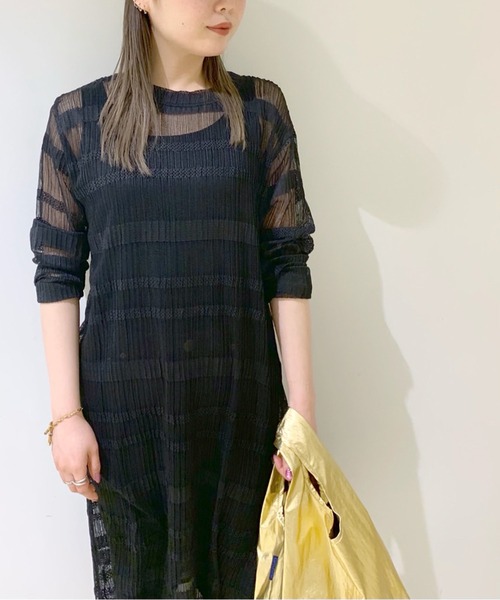 RIVE DROITE(リヴドロワ)の「レースクルーワンピース(ワンピース・レディース・ブラック・FREE)」の1枚目の写真