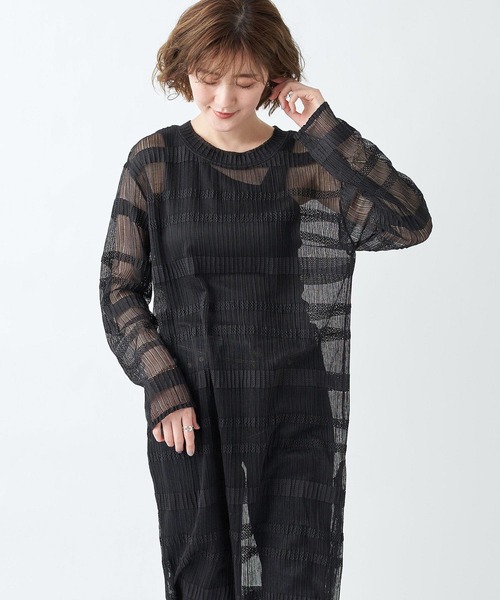 RIVE DROITE(リヴドロワ)の「レースクルーワンピース(ワンピース・レディース・ブラック・FREE)」の4枚目の写真