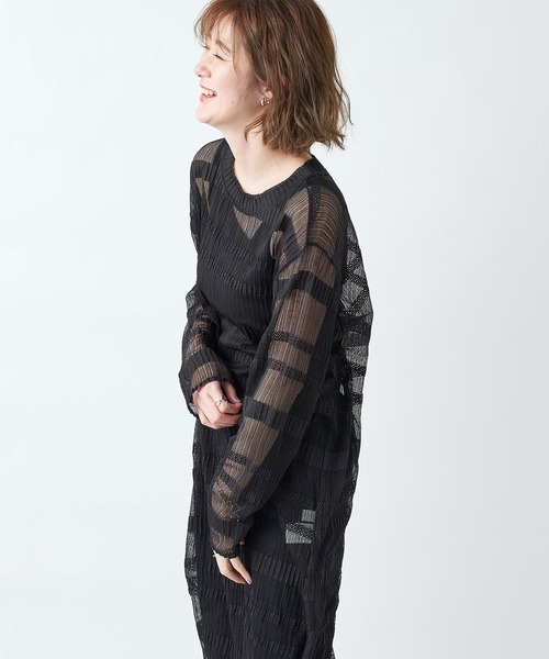 RIVE DROITE(リヴドロワ)の「レースクルーワンピース(ワンピース・レディース・ブラック・FREE)」の2枚目の写真