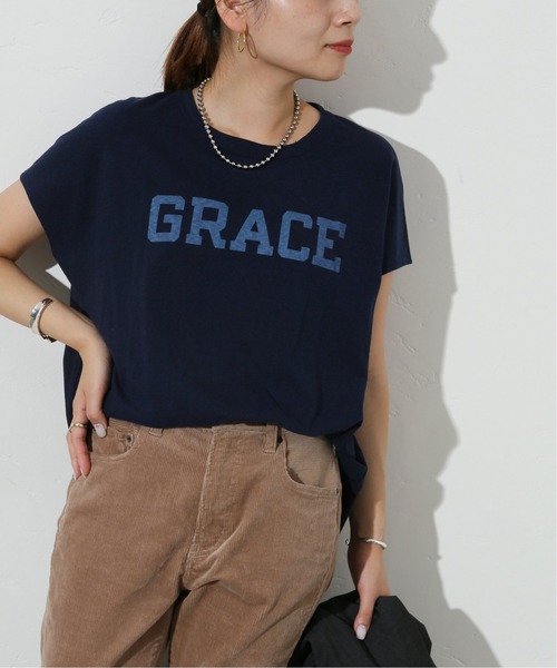 RIDING HIGH（ライディングハイ）の「【RIDING HIGH/ライディングハイ】ラフィテンジク別注Tシャツ◆（Tシャツ/カットソー・レディース・ブラウン/ネイビー/グレー/ブラック/ホワイト・FREE）」の5枚目の写真