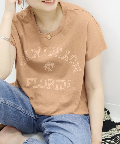 RIDING HIGH（ライディングハイ）の「【RIDING HIGH/ライディングハイ】ラフィテンジク別注Tシャツ◆（Tシャツ/カットソー・レディース・ブラウン/ネイビー/グレー/ブラック/ホワイト・FREE）」の4枚目の写真