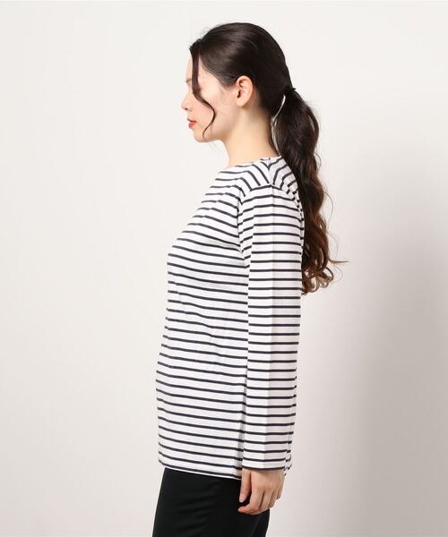 salle de bal(サルデバル)の「【 glosture / グロスチャー 】 LONG SLEEVE TOPS GL-T-SP IGH(Tシャツ/カットソー・レディース・ホワイト/その他1/ネイビー・LARGE/MEDIUM)」の5枚目の写真