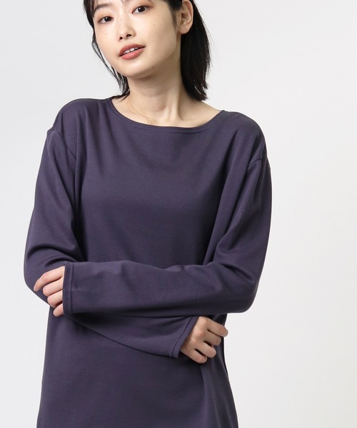 salle de bal(サルデバル)の「【 glosture / グロスチャー 】 LONG SLEEVE TOPS GL-T-SP IGH(Tシャツ/カットソー・レディース・ホワイト/その他1/ネイビー・LARGE/MEDIUM)」の2枚目の写真