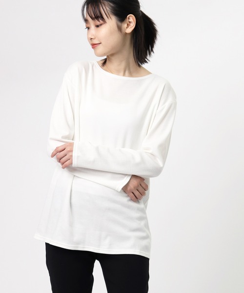 salle de bal(サルデバル)の「【 glosture / グロスチャー 】 LONG SLEEVE TOPS GL-T-SP IGH(Tシャツ/カットソー・レディース・ホワイト/その他1/ネイビー・LARGE/MEDIUM)」の8枚目の写真