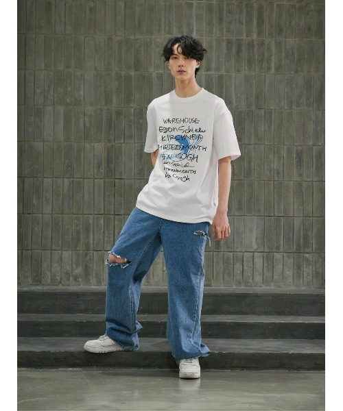 13MONTH（サーティーンマンス）の「【13month】LETTERING SHORT SLEEVE T-SHIRT（Tシャツ/カットソー・メンズ・ホワイト・M/L）」の8枚目の写真