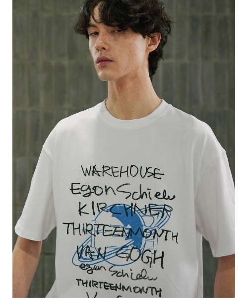13MONTH（サーティーンマンス）の「【13month】LETTERING SHORT SLEEVE T-SHIRT（Tシャツ/カットソー・メンズ・ホワイト・M/L）」の9枚目の写真