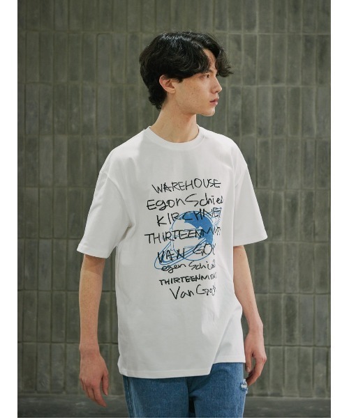 13MONTH（サーティーンマンス）の「【13month】LETTERING SHORT SLEEVE T-SHIRT（Tシャツ/カットソー・メンズ・ホワイト・M/L）」の7枚目の写真