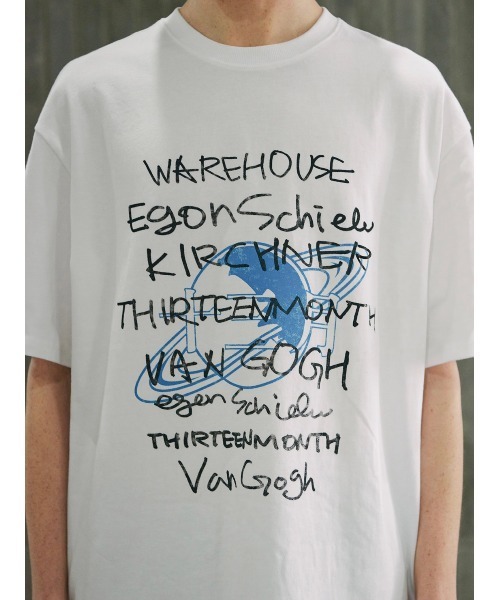 13MONTH（サーティーンマンス）の「【13month】LETTERING SHORT SLEEVE T-SHIRT（Tシャツ/カットソー・メンズ・ホワイト・M/L）」の3枚目の写真