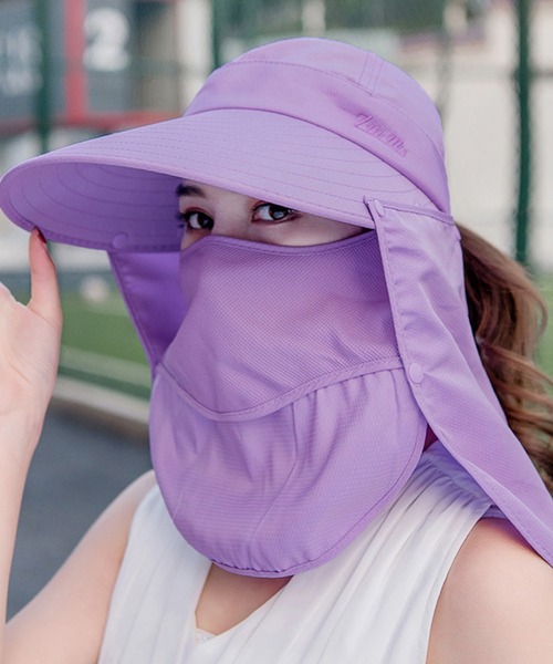 UVカット率 99%以上】4WAYで使える360度サンバイザー（サンバイザー