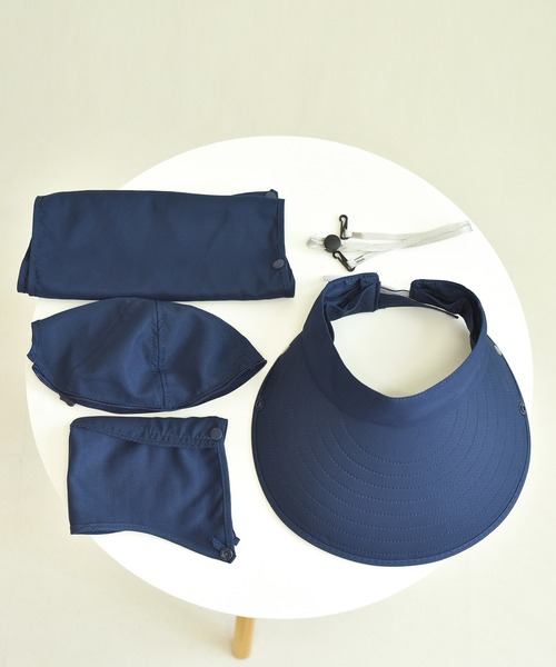 UVカット率 99%以上】4WAYで使える360度サンバイザー（サンバイザー