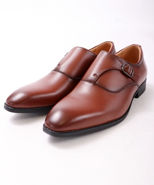FUNALIVE(ファンアライブ)の「【H.O.WALK】MONK STRAP SHOES モンクストラップ ローヒールシューズ(ドレスシューズ・メンズ・ブラウン/ブラック・28/26/26.5/25.5/27/25)」の4枚目の写真