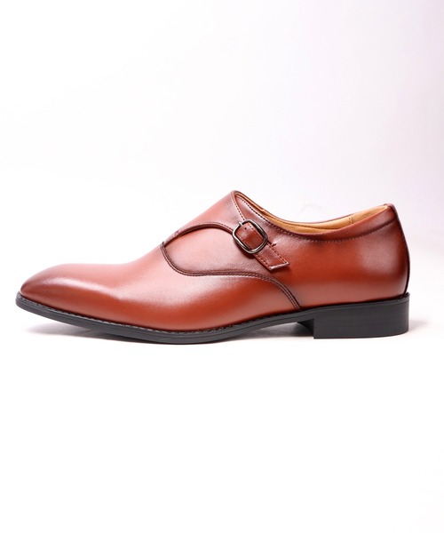 FUNALIVE(ファンアライブ)の「【H.O.WALK】MONK STRAP SHOES モンクストラップ ローヒールシューズ(ドレスシューズ・メンズ・ブラウン/ブラック・28/26/26.5/25.5/27/25)」の3枚目の写真