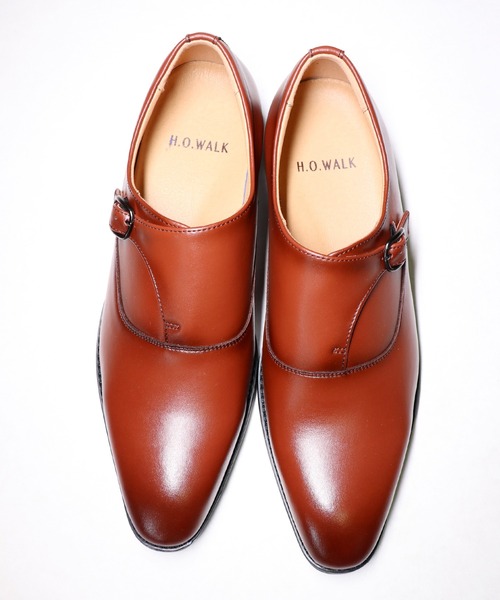 FUNALIVE(ファンアライブ)の「【H.O.WALK】MONK STRAP SHOES モンクストラップ ローヒールシューズ(ドレスシューズ・メンズ・ブラウン/ブラック・28/26/26.5/25.5/27/25)」の5枚目の写真