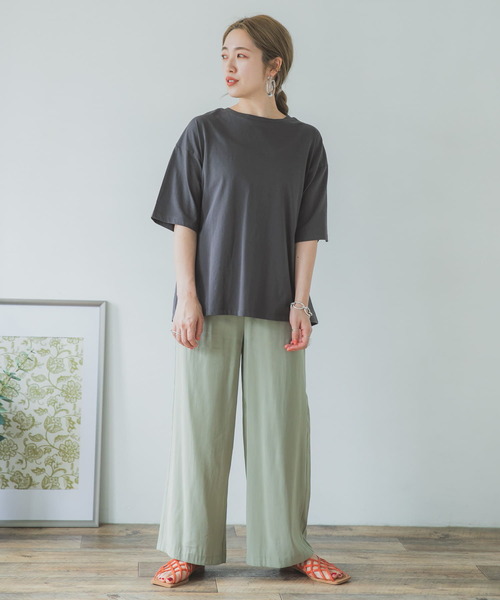 ITEMS URBANRESEARCH（アイテムズ アーバンリサーチ）の「ルーズワイドパンツ（その他パンツ・レディース・カーキ/ベージュ/チャコールグレー・FREE）」の6枚目の写真