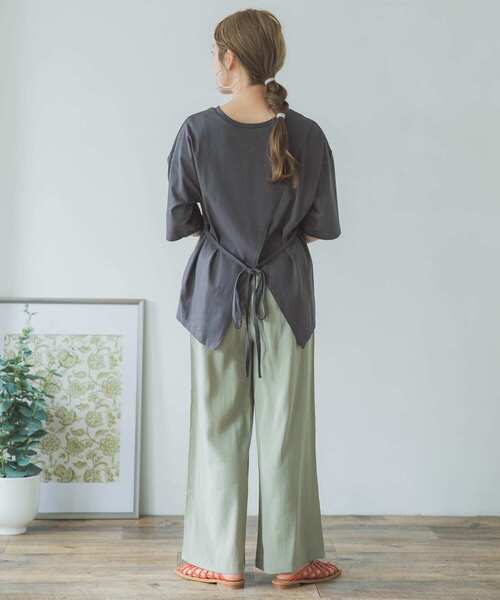 ITEMS URBANRESEARCH（アイテムズ アーバンリサーチ）の「ルーズワイドパンツ（その他パンツ・レディース・カーキ/ベージュ/チャコールグレー・FREE）」の8枚目の写真