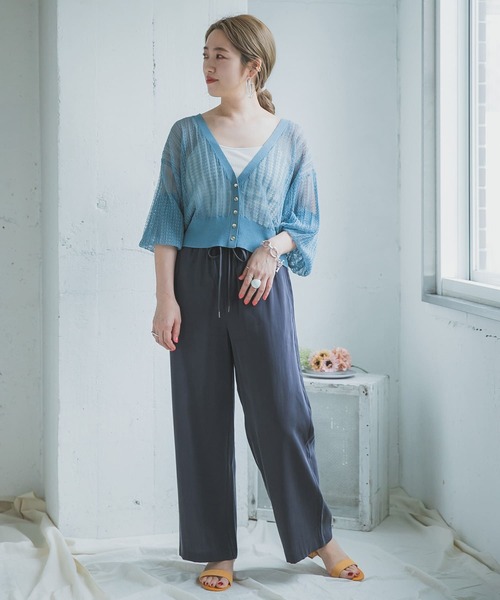 ITEMS URBANRESEARCH（アイテムズ アーバンリサーチ）の「ルーズワイドパンツ（その他パンツ・レディース・カーキ/ベージュ/チャコールグレー・FREE）」の17枚目の写真