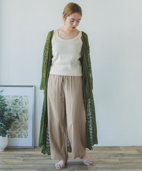 ITEMS URBANRESEARCH（アイテムズ アーバンリサーチ）の「ルーズワイドパンツ（その他パンツ・レディース・カーキ/ベージュ/チャコールグレー・FREE）」の20枚目の写真