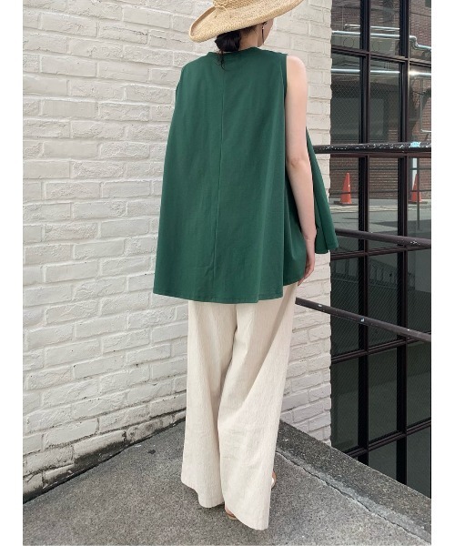 BEARDSLEY（ビアズリー）の「ウエストリブサッカーパンツ（その他パンツ・レディース・ネイビー/ベージュ/ベージュ系その他2・1/2/0）」の4枚目の写真