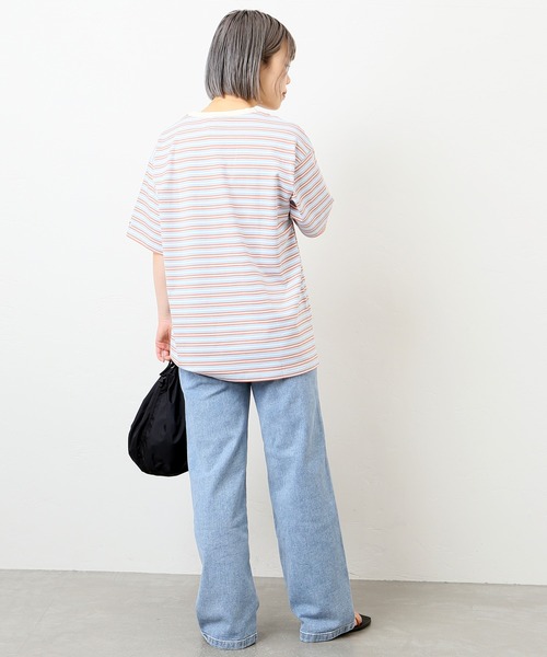 JOINT WORKS(ジョイントワークス)の「【Lee / リー】 MULTI BORDER Tシャツ(Tシャツ/カットソー・メンズ・ブルー/シャーベット・MEDIUM/LARGE)」の18枚目の写真