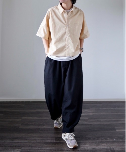 y/m by れぽすけ（イムバイレポスケ）の「ワイドサーカスパンツ（その他パンツ・メンズ・ブラック/ベージュ・MEDIUM/LARGE）」の6枚目の写真