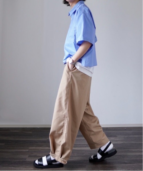 y/m by れぽすけ（イムバイレポスケ）の「ワイドサーカスパンツ（その他パンツ・メンズ・ブラック/ベージュ・MEDIUM/LARGE）」の8枚目の写真