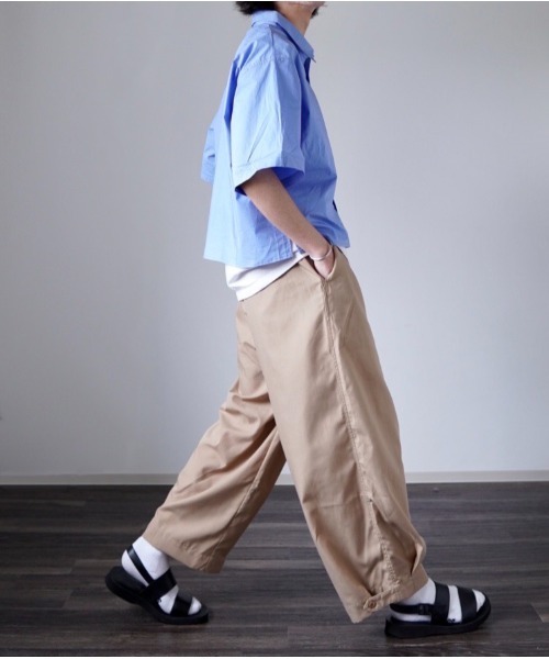 y/m by れぽすけ（イムバイレポスケ）の「ワイドサーカスパンツ（その他パンツ・メンズ・ブラック/ベージュ・MEDIUM/LARGE）」の11枚目の写真