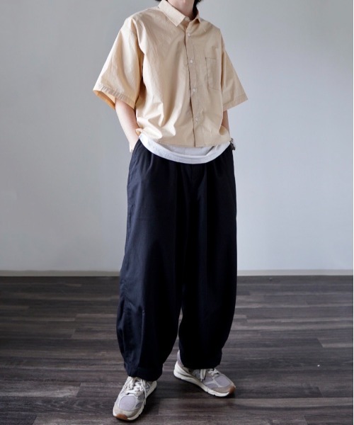 y/m by れぽすけ（イムバイレポスケ）の「ワイドサーカスパンツ（その他パンツ・メンズ・ブラック/ベージュ・MEDIUM/LARGE）」の14枚目の写真