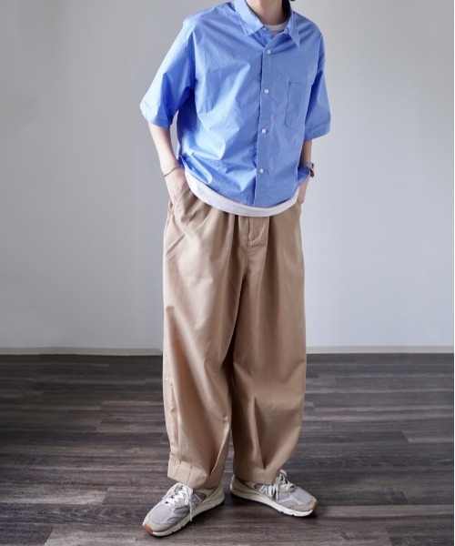 y/m by れぽすけ（イムバイレポスケ）の「ワイドサーカスパンツ（その他パンツ・メンズ・ブラック/ベージュ・MEDIUM/LARGE）」の15枚目の写真