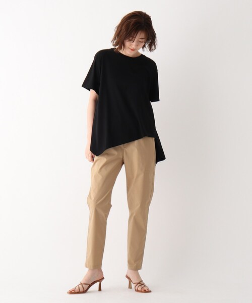 JET（ジェット）の「◆●【ウォッシャブル】コットンイレギュラーヘムデザインTシャツ（Tシャツ/カットソー・レディース・ホワイト/ブラック/ブラウン系その他/ベビーピンク・04）」の16枚目の写真