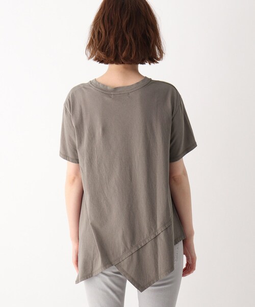 JET（ジェット）の「◆●【ウォッシャブル】コットンイレギュラーヘムデザインTシャツ（Tシャツ/カットソー・レディース・ホワイト/ブラック/ブラウン系その他/ベビーピンク・04）」の6枚目の写真