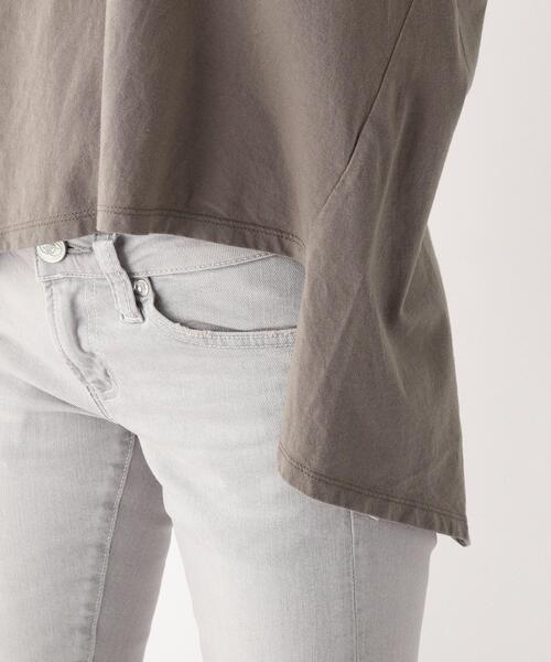 JET（ジェット）の「◆●【ウォッシャブル】コットンイレギュラーヘムデザインTシャツ（Tシャツ/カットソー・レディース・ホワイト/ブラック/ブラウン系その他/ベビーピンク・04）」の8枚目の写真