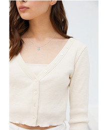 ALEXIA STAM | 【ViVi 6月号掲載】Cropped Mellow Hem Cardigan & Camisole Set/クロップドメローヘムカーディガン&キャミソールセット(カーディガン/ボレロ)