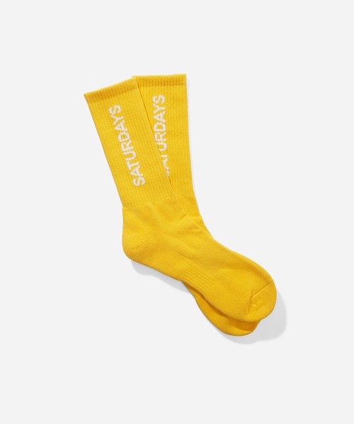 Saturdays NYC(サタデーズ ニューヨークシティ )の「Logo Socks(ソックス/靴下・メンズ・ホワイト/グリーン/ブルー/ブラック/イエロー・FREE)」の1枚目の写真