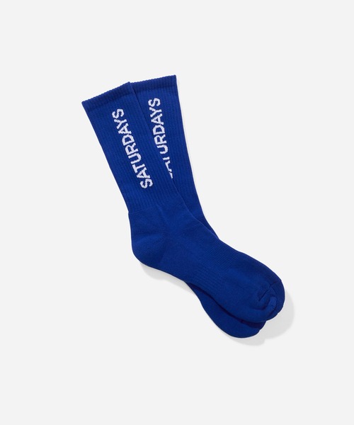 Saturdays NYC(サタデーズ ニューヨークシティ )の「Logo Socks(ソックス/靴下・メンズ・ホワイト/グリーン/ブルー/ブラック/イエロー・FREE)」の5枚目の写真