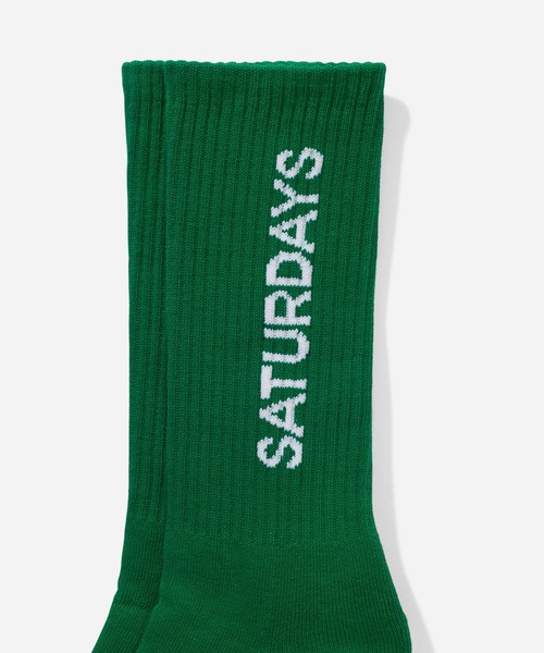 Saturdays NYC(サタデーズ ニューヨークシティ )の「Logo Socks(ソックス/靴下・メンズ・ホワイト/グリーン/ブルー/ブラック/イエロー・FREE)」の9枚目の写真