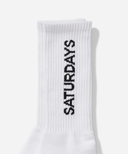 Saturdays NYC(サタデーズ ニューヨークシティ )の「Logo Socks(ソックス/靴下・メンズ・ホワイト/グリーン/ブルー/ブラック/イエロー・FREE)」の6枚目の写真