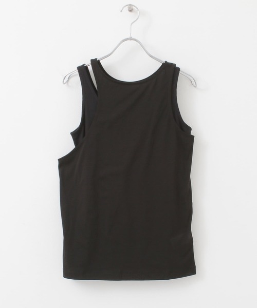 KBF+（ケービーエフプラス）の「KBF+　シアーレイヤードタンクトップ（タンクトップ・レディース・ブラック/グリーン系その他/マスタード・ONE）」の17枚目の写真