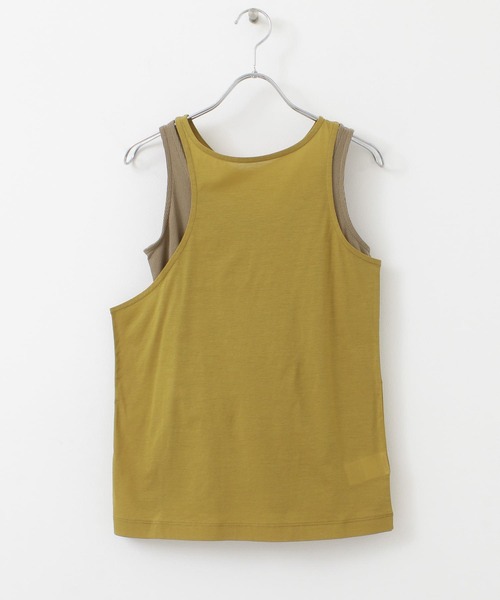 KBF+（ケービーエフプラス）の「KBF+　シアーレイヤードタンクトップ（タンクトップ・レディース・ブラック/グリーン系その他/マスタード・ONE）」の18枚目の写真