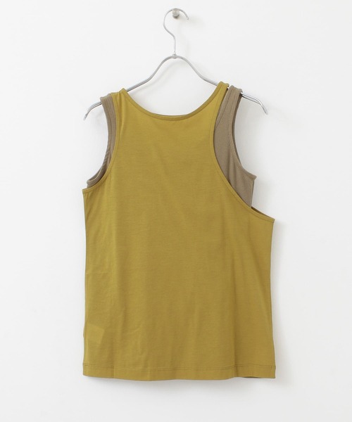 KBF+（ケービーエフプラス）の「KBF+　シアーレイヤードタンクトップ（タンクトップ・レディース・ブラック/グリーン系その他/マスタード・ONE）」の19枚目の写真