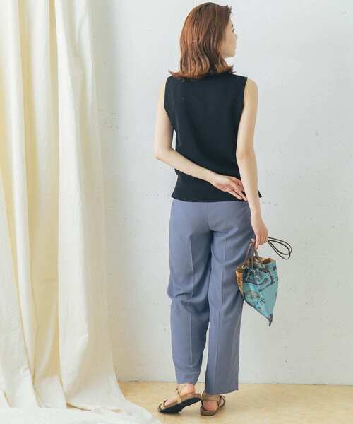 URBAN RESEARCH ROSSO WOMEN（アーバンリサーチ　ロッソ）の「ミラノリブノースリーブニット（ニット/セーター・レディース・ライトグレー/ブラック/パープル・FREE）」の16枚目の写真