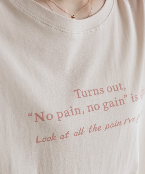 reca(レカ)の「ロゴプリントTシャツ(Tシャツ/カットソー・レディース・ホワイト/ベージュ/モカ/イエロー系その他・FREE)」の7枚目の写真