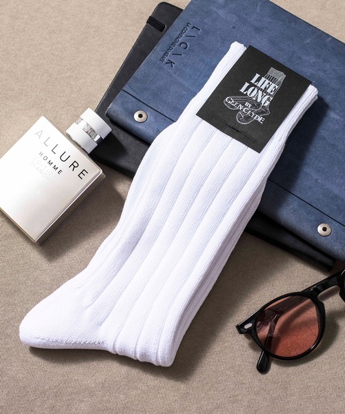 GLENCLYDE】LIFELONG永久保証ソックス カジュアル中厚クルーリブ
