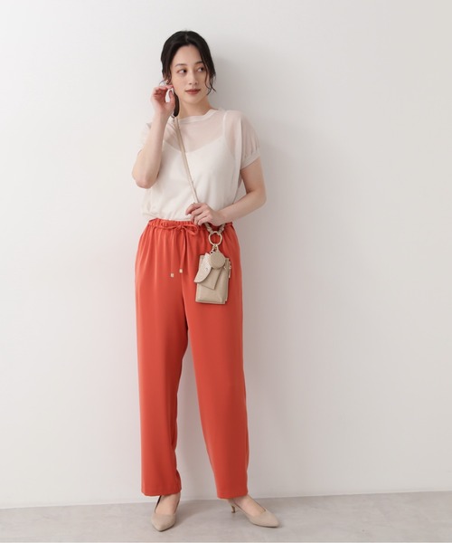 NATURAL BEAUTY BASIC（ナチュラルビューティーベーシック）の「トリプルガジェットポシェット（ショルダーバッグ・レディース・ベージュ/マスタード・ﾌﾘ-）」の3枚目の写真