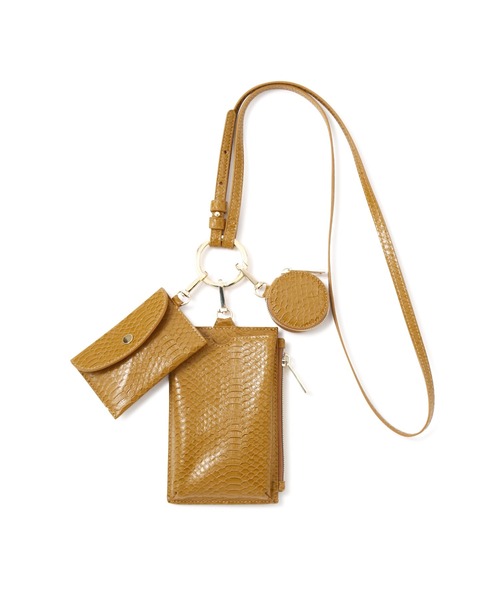 NATURAL BEAUTY BASIC（ナチュラルビューティーベーシック）の「トリプルガジェットポシェット（ショルダーバッグ・レディース・ベージュ/マスタード・ﾌﾘ-）」の10枚目の写真